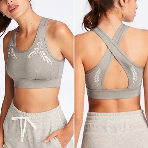 Alala Silver Laurel Embroidered Sports Bra XS - Picture 1 of 7